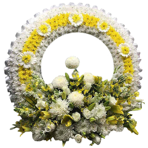 Yellow Spirit Wreath 30"